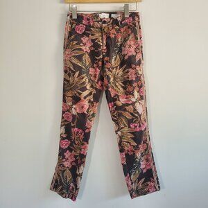 Anthropologie Chino Women's Pants Floral 24 Petite Relaxed Boho Chic Casual Art